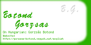 botond gorzsas business card
