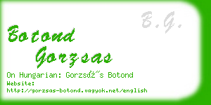 botond gorzsas business card